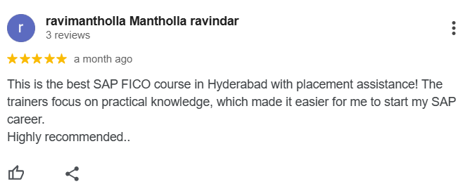 Best SAP institute for Fico in Hyderabad